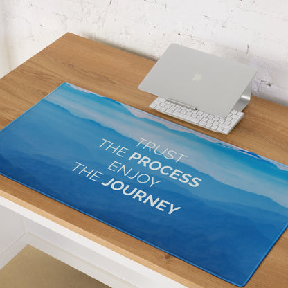 Blue Gradient Motivational Desk Mouse Pad With Inspirational Quote For Office And Gaming Modern Minimalist Landscape