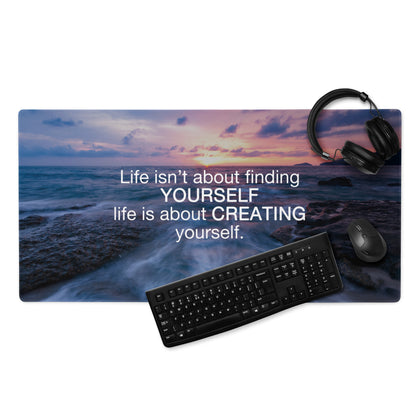 Blue Purple Gradient Motivational Mouse Pad For Gaming Desk Non Slip Surface Inspirational Quote Art For Dota CSGO