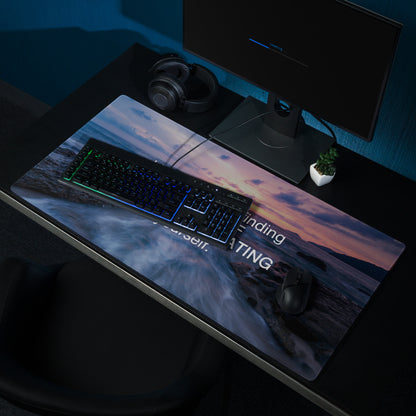 Blue Purple Gradient Motivational Mouse Pad For Gaming Desk Non Slip Surface Inspirational Quote Art For Dota CSGO
