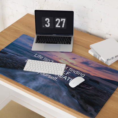 Blue Purple Gradient Motivational Mouse Pad For Gaming Desk Non Slip Surface Inspirational Quote Art For Dota CSGO