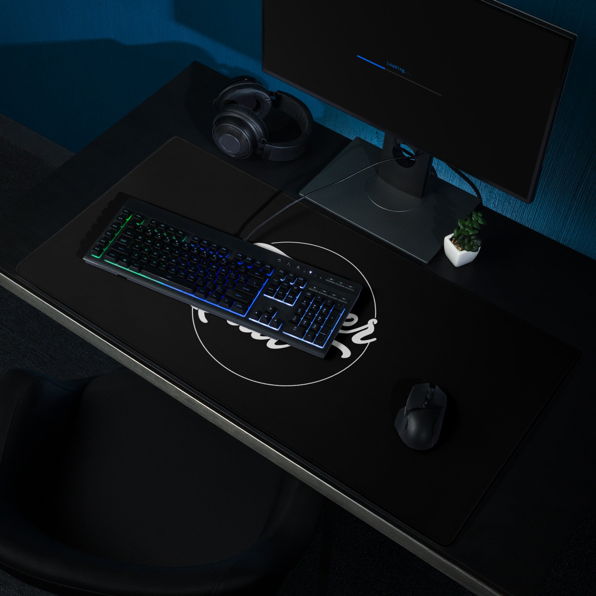 Never Quit Black White Motivational Mouse Pad For Desk And Gaming Setup Modern Typography Art