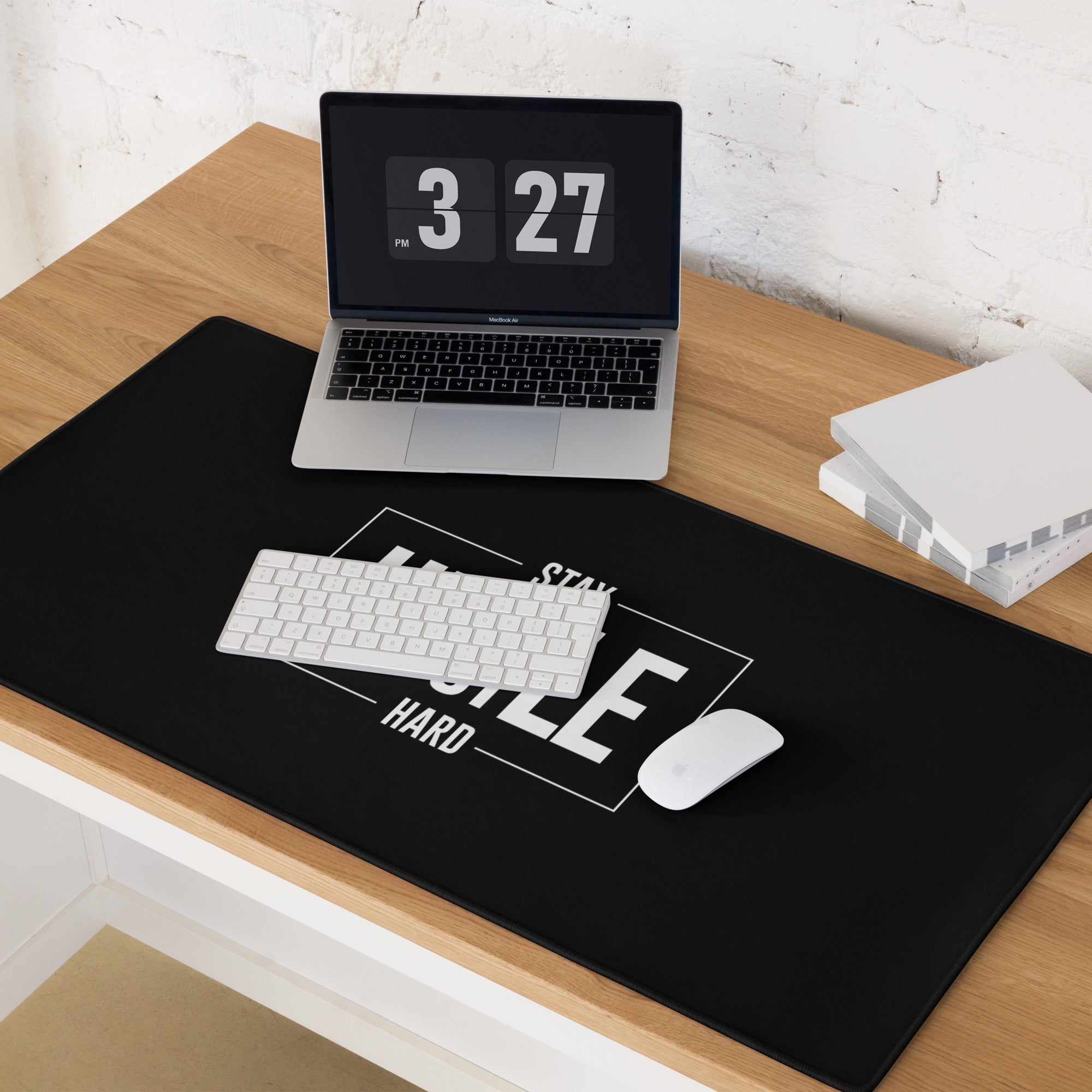 Motivational Black White Mouse Pad For Gaming Desk Bold Typography Style For Inspiring Office Setup