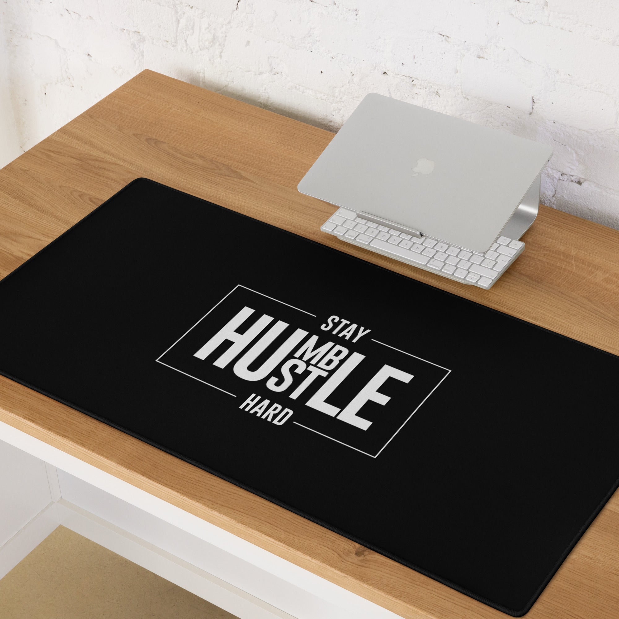 Motivational Black White Mouse Pad For Gaming Desk Bold Typography Style For Inspiring Office Setup