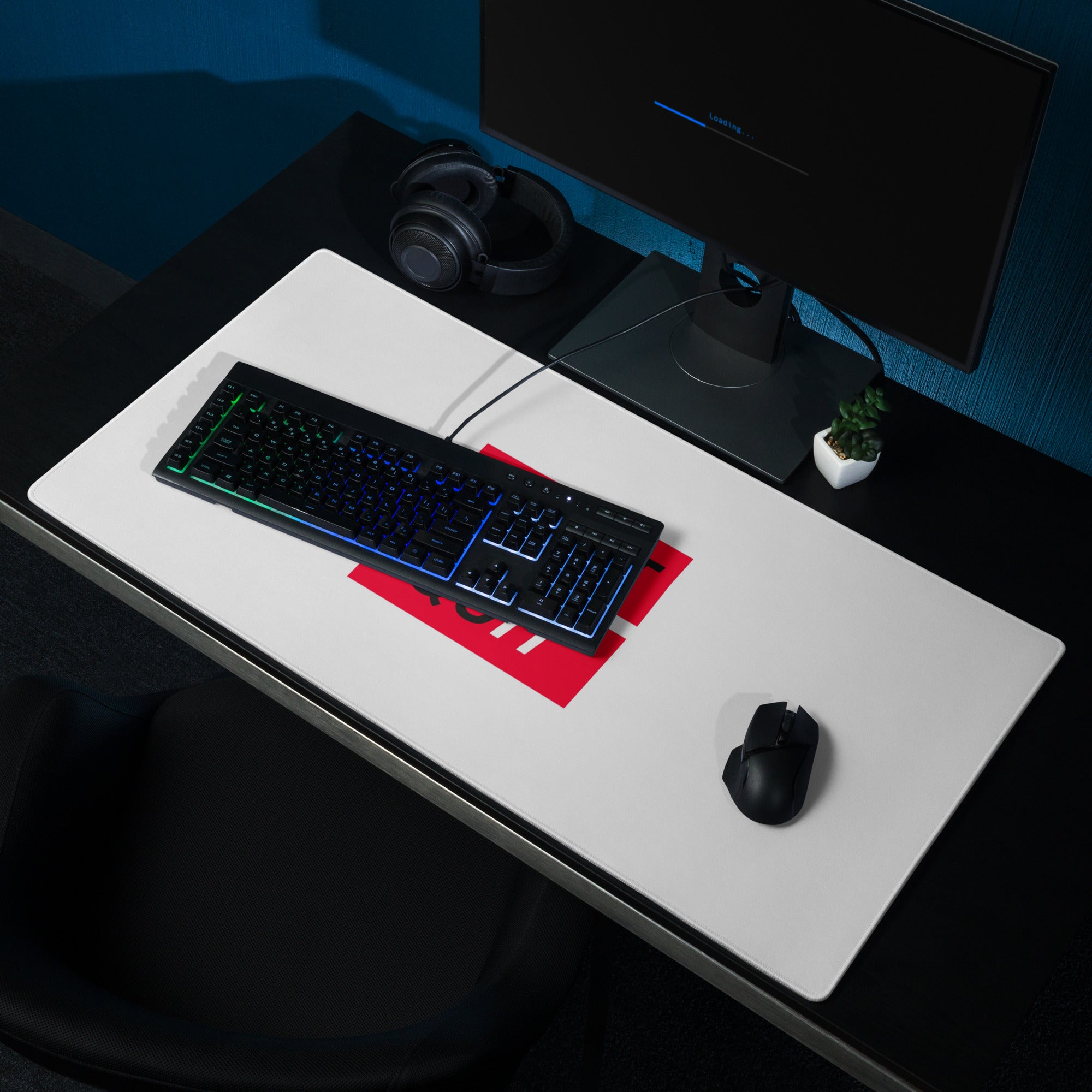 Dont Quit Motivational Mouse Pad White Red Desk Office Minimalist Typography Bold Inspiring Mood For Work