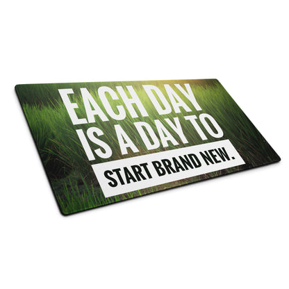 Motivational Green Grass Mouse Pad For Desk Office Modern Typography Inspirational Decor Digital Print