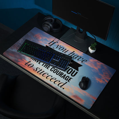 Motivational Mouse Pad Sunset Blue Orange Desk Office Modern Typography Gaming Workspace Large Non Slip Surface