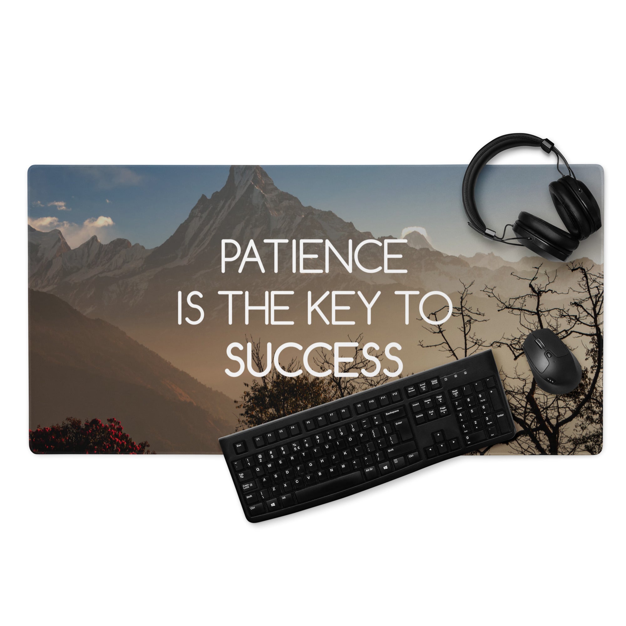 Motivational Landscape Mouse Pad Blue Sunset Tones For Inspiring Desk Setup Nature Photography Style