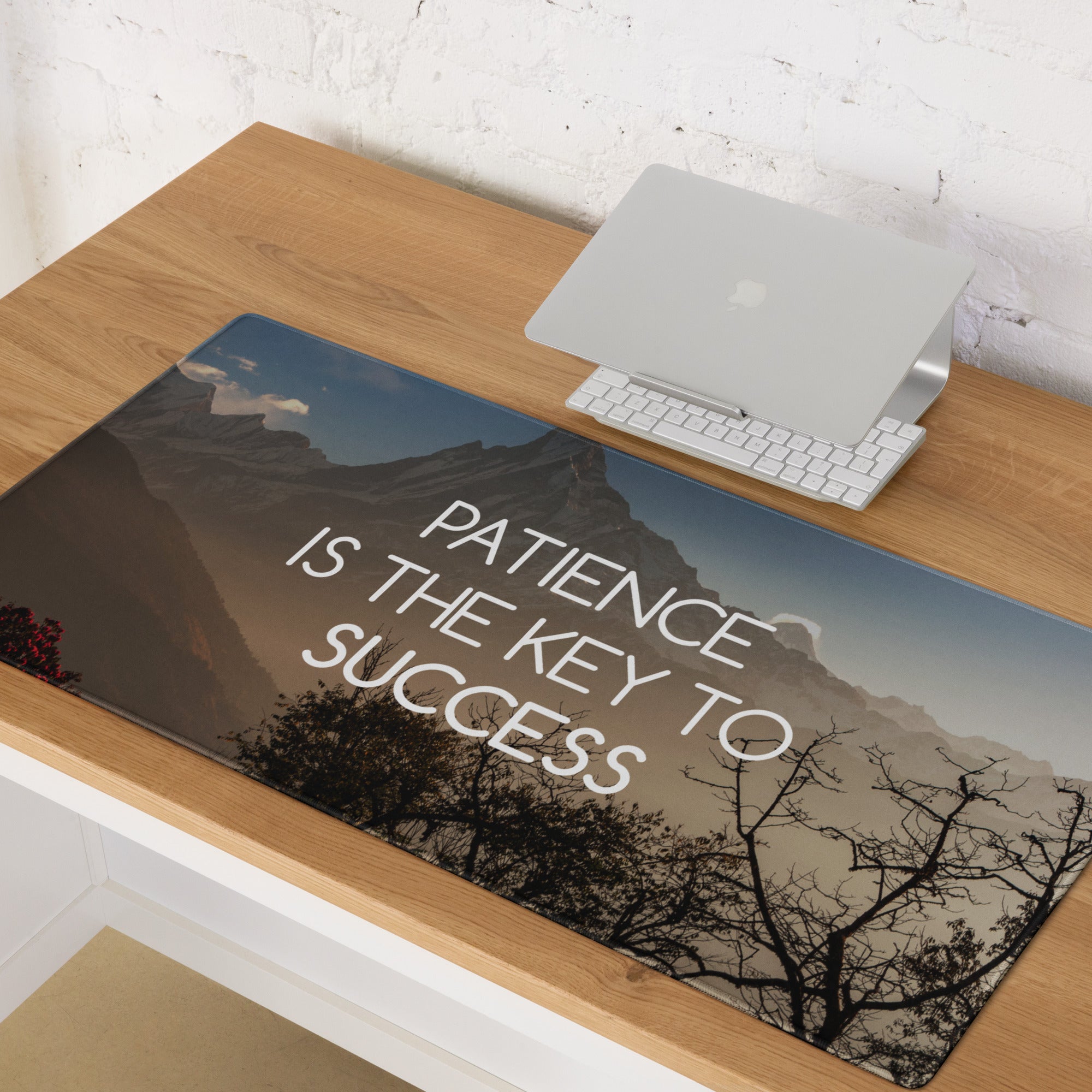 Motivational Landscape Mouse Pad Blue Sunset Tones For Inspiring Desk Setup Nature Photography Style