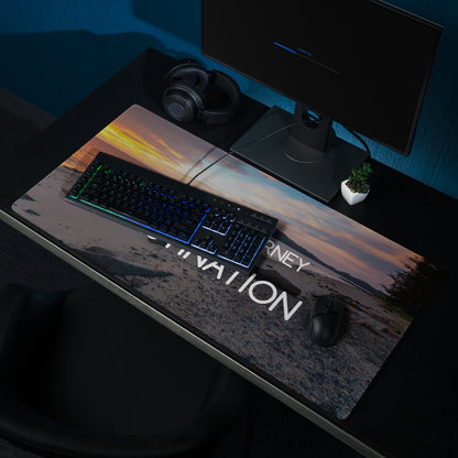 Motivational Life Is A Journey Sunset Beach Mouse Pad Orange Blue Desk Accessory For Gaming And Home Office Modern