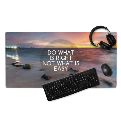 Motivational Beach Sunset Mouse Pad In Purple Orange, Large Desk Mat For Gaming Setup, Modern Minimalist Print