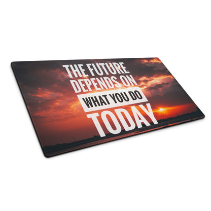 Motivational Mouse Pad Sunset Orange Purple Printed For Gaming Desk Modern Bold Typography Inspiring Quote Desk Mat