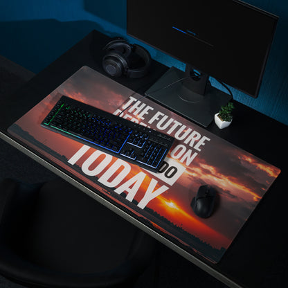 Motivational Mouse Pad Sunset Orange Purple Printed For Gaming Desk Modern Bold Typography Inspiring Quote Desk Mat