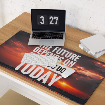 Motivational Mouse Pad Sunset Orange Purple Printed For Gaming Desk Modern Bold Typography Inspiring Quote Desk Mat