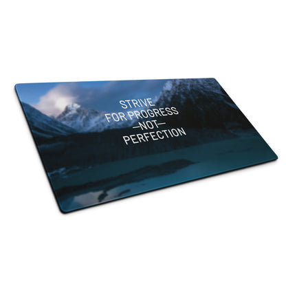 Blue Mountain Motivational Mouse Pad For Office Desk, Large Non Slip Edge, Modern Minimalist Workspace Accessory