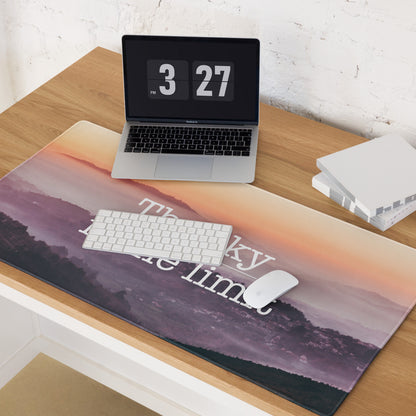 Motivational Quote Mouse Pad Sunset Gradient Peach Pink Purple Desk Mat for Home Office Modern Minimalist Gradient Print
