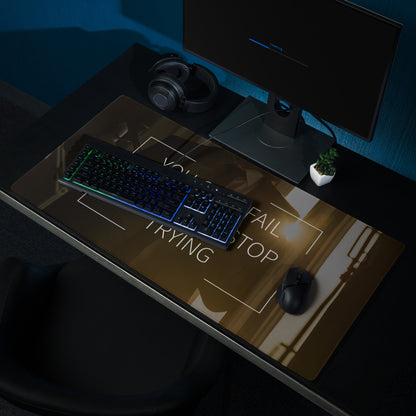 Motivational Mouse Pad Black And White For Gaming Desk Modern Minimalist Typography Art Inspiring Esports