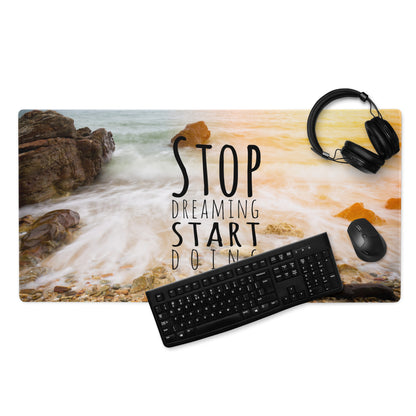 Motivational Mouse Pad Sunset Ocean Colors For Desk Office Modern Minimalist Style Inspiring Gamers Photo Print