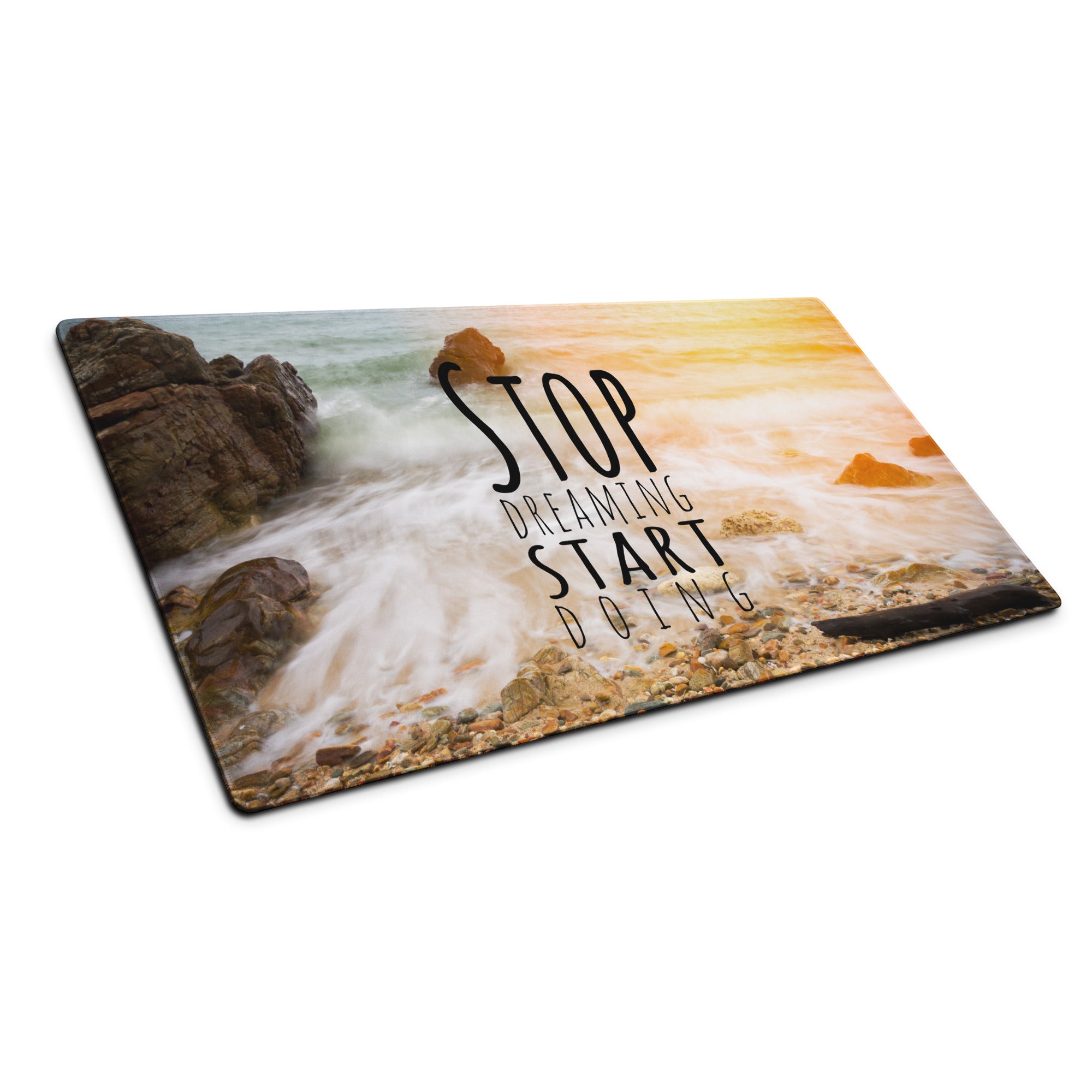 Motivational Mouse Pad Sunset Ocean Colors For Desk Office Modern Minimalist Style Inspiring Gamers Photo Print