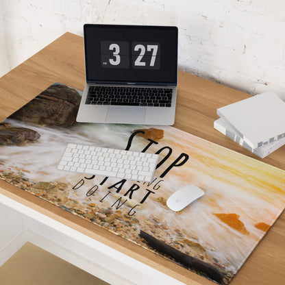 Motivational Mouse Pad Sunset Ocean Colors For Desk Office Modern Minimalist Style Inspiring Gamers Photo Print
