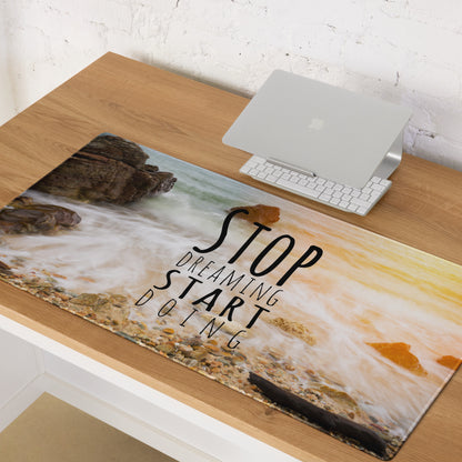 Motivational Mouse Pad Sunset Ocean Colors For Desk Office Modern Minimalist Style Inspiring Gamers Photo Print