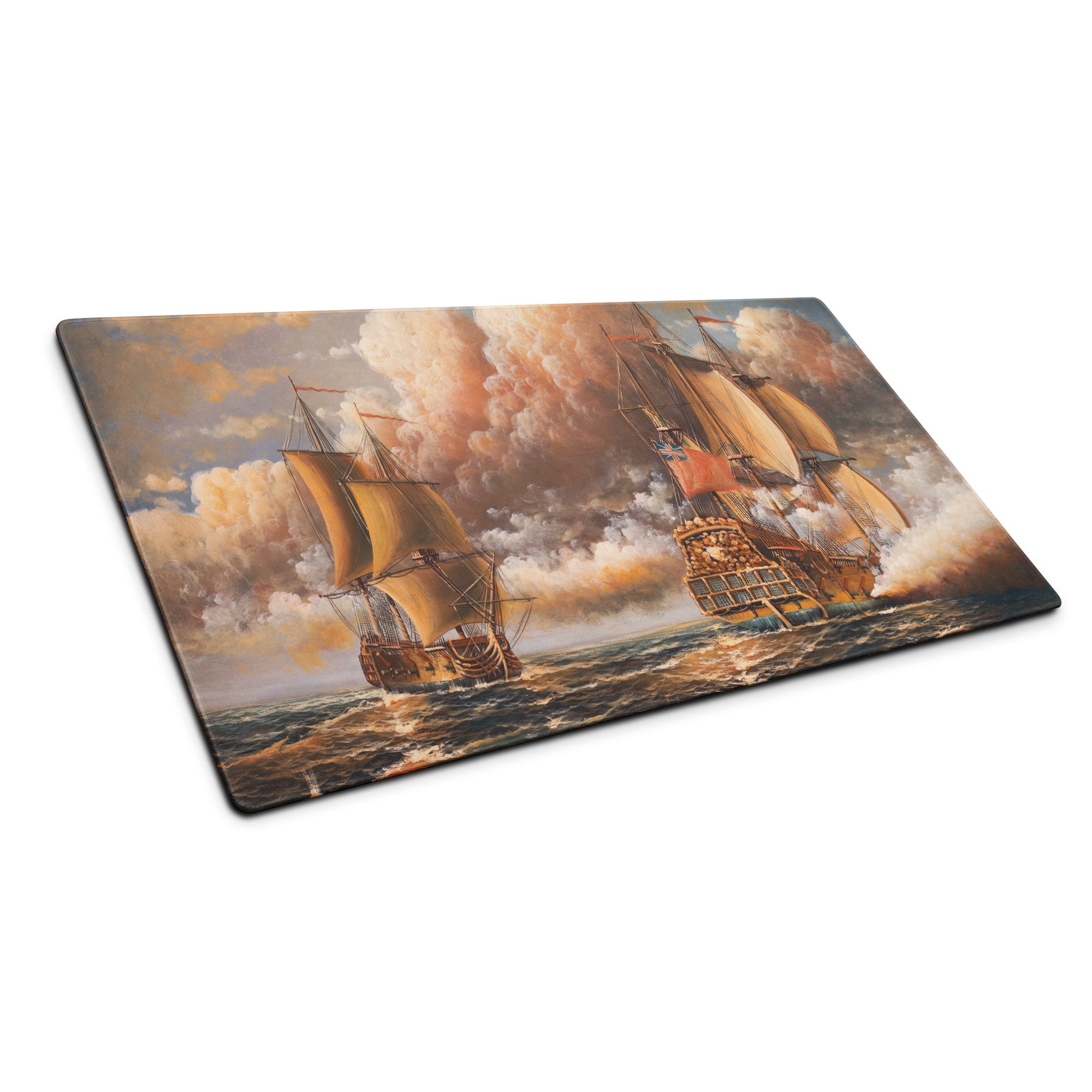 Vintage Maritime Sailing Ship Mouse Pad - Sailing Ships Nautical Desk Pad Vintage Maritime Oil Painting
