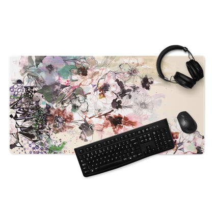Floral Watercolor Desk Pad Pastel Tones - Floral Desk Pad Pastel Tones For Home Office Modern Calming Mood Watercolor