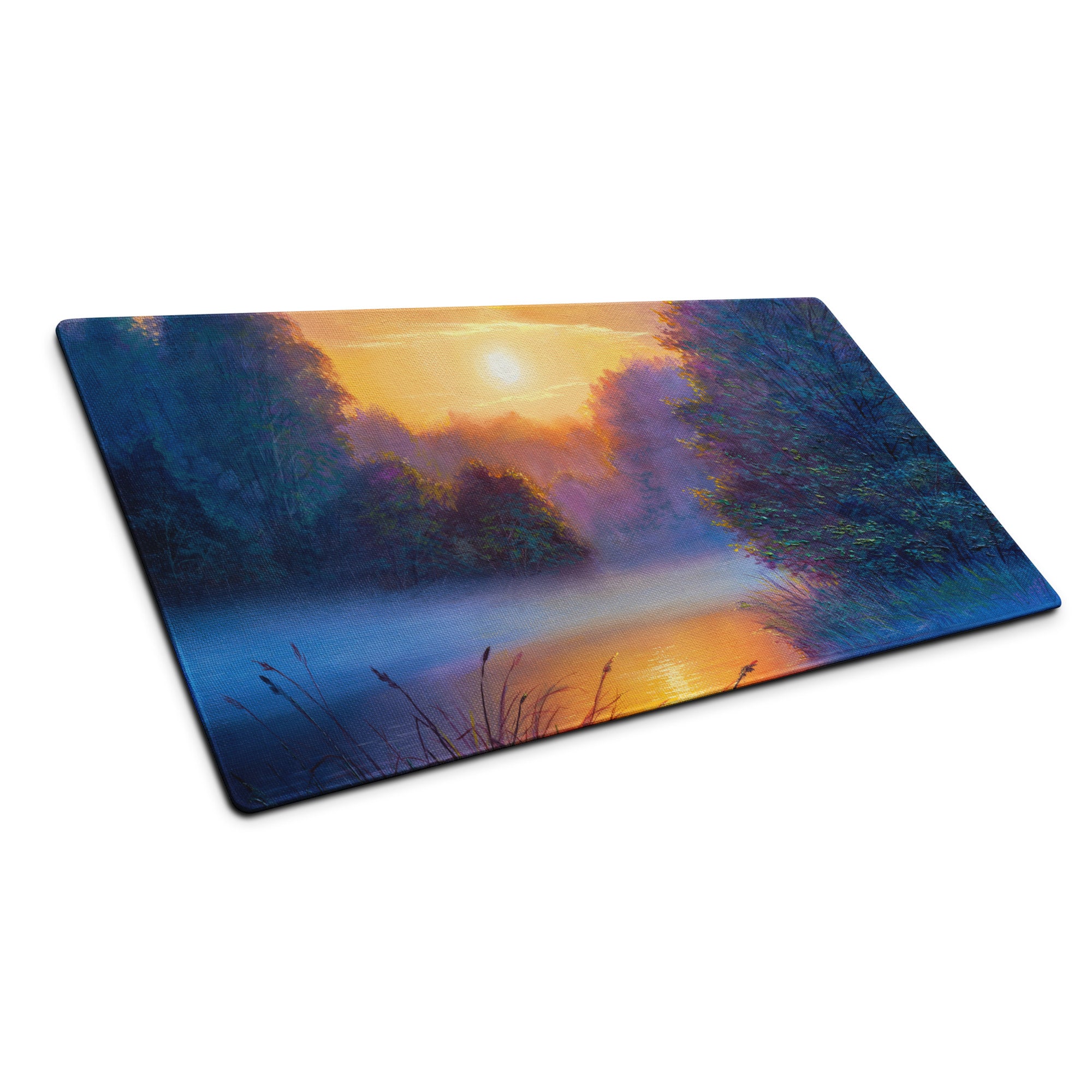 Sunset Vista Landscape Mouse Pad - Mouse Pad Sunset Orange Blue Purple Desk Gaming Landscape Impressionist