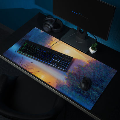 Sunset Vista Landscape Mouse Pad - Mouse Pad Sunset Orange Blue Purple Desk Gaming Landscape Impressionist