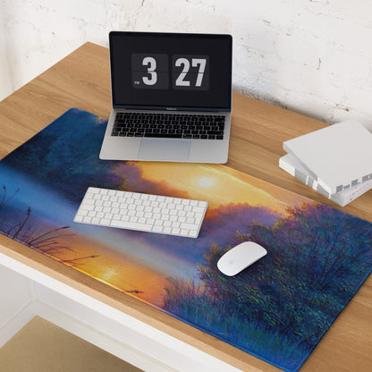 Sunset Vista Landscape Mouse Pad - Mouse Pad Sunset Orange Blue Purple Desk Gaming Landscape Impressionist