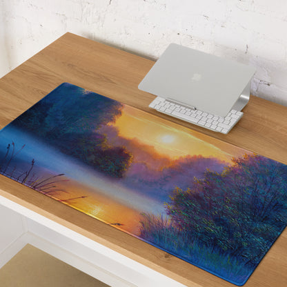 Sunset Vista Landscape Mouse Pad - Mouse Pad Sunset Orange Blue Purple Desk Gaming Landscape Impressionist