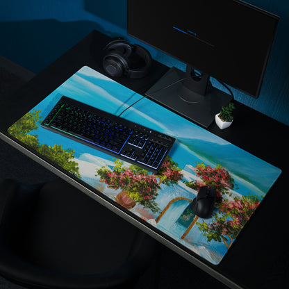 Azure Coastal Landscape Mouse Pad - Coastal Landscape Blue Ocean Office Decor Calm Mood Ocean Decor Gaming Desk Mat