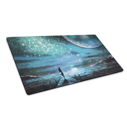 Nebula Night Gaming Mouse Pad - Gaming Mouse Pad Blue Teal Desk Dreamy Mood Modern Decor Non Slip Digital