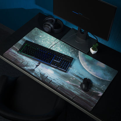 Nebula Night Gaming Mouse Pad - Gaming Mouse Pad Blue Teal Desk Dreamy Mood Modern Decor Non Slip Digital