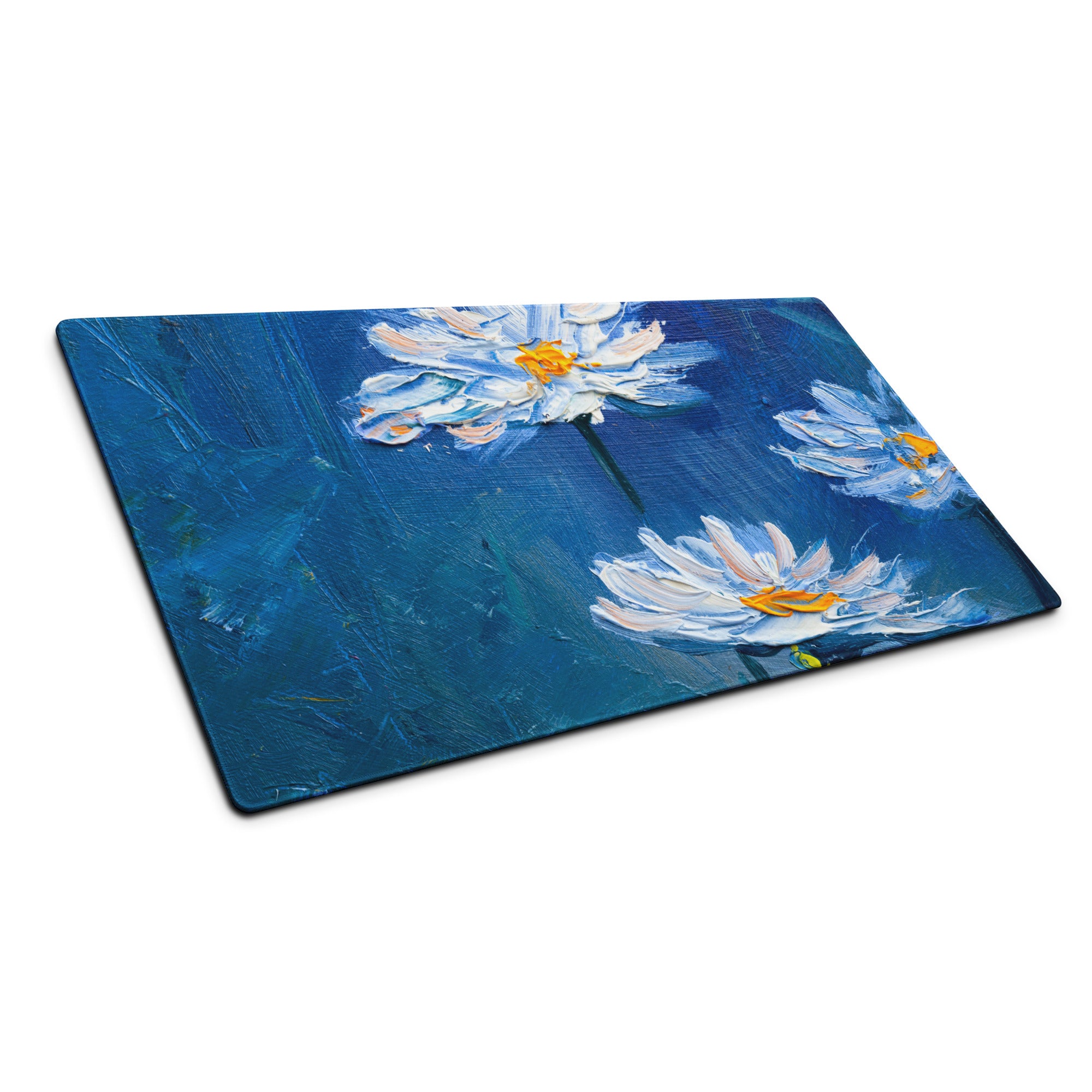Blue Floral Abstract Mouse Pad - Mouse Pad Blue Floral Abstract For Gaming Desk Calm Mood Minimalist Decor For Gamers