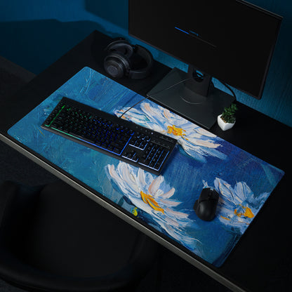 Blue Floral Abstract Mouse Pad - Mouse Pad Blue Floral Abstract For Gaming Desk Calm Mood Minimalist Decor For Gamers