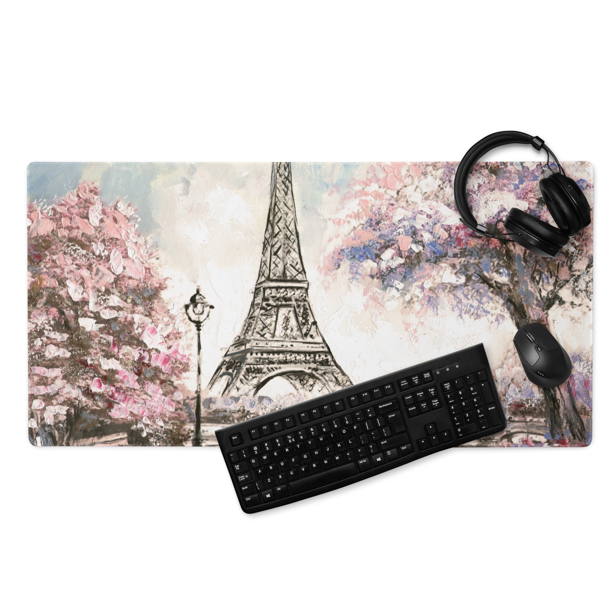 Pastel Paris Eiffel Pad - Eiffel Paris Pastel Pink Blue Desk Romantic Modern Decor Art