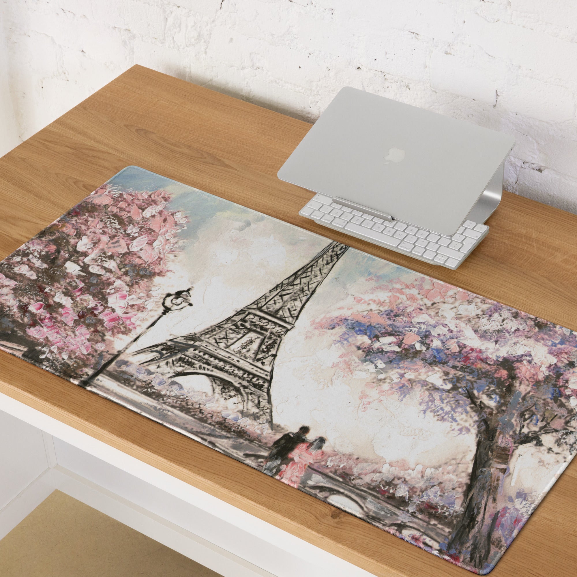 Pastel Paris Eiffel Pad - Eiffel Paris Pastel Pink Blue Desk Romantic Modern Decor Art
