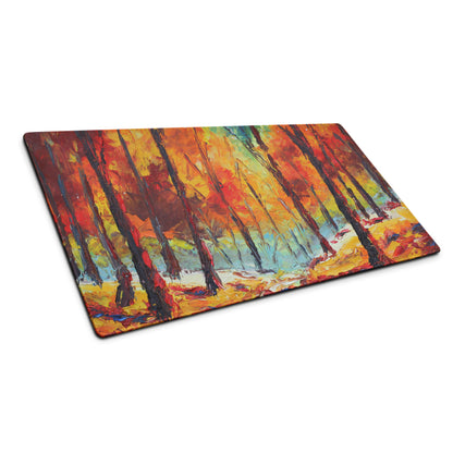 Vibrant Autumn Forest Gaming Pad - Gaming Mouse Pad Multicolor Autumn Palette Home Office Artistic Energetic Mood Modern