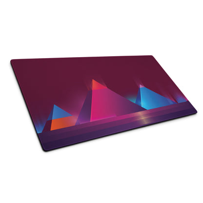 Vibrant Geometric Gaming Mouse Pad - Gaming Mouse Pad Purple Magenta Blue Geometric Desk Energetic Esports Digital Art