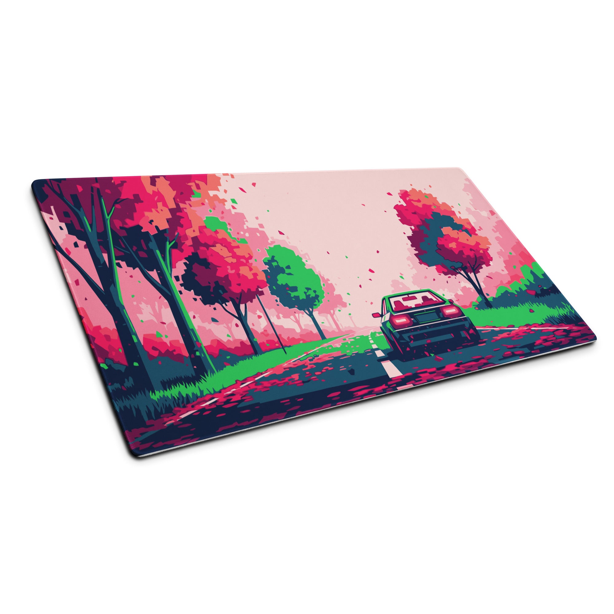 Vivid Pink Forest Gaming Mouse Pad - Pink Forest Desktop Mouse Pad Modern Art Vibrant Mood Contemporary Decor Desk Mat