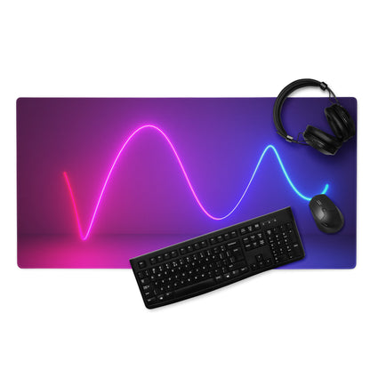 Nebula Neon Gaming Mouse Pad - Gaming Mouse Pad Purple Pink Desk Neon Gradient Mood Neon Cyberpunk RGB Digital Art