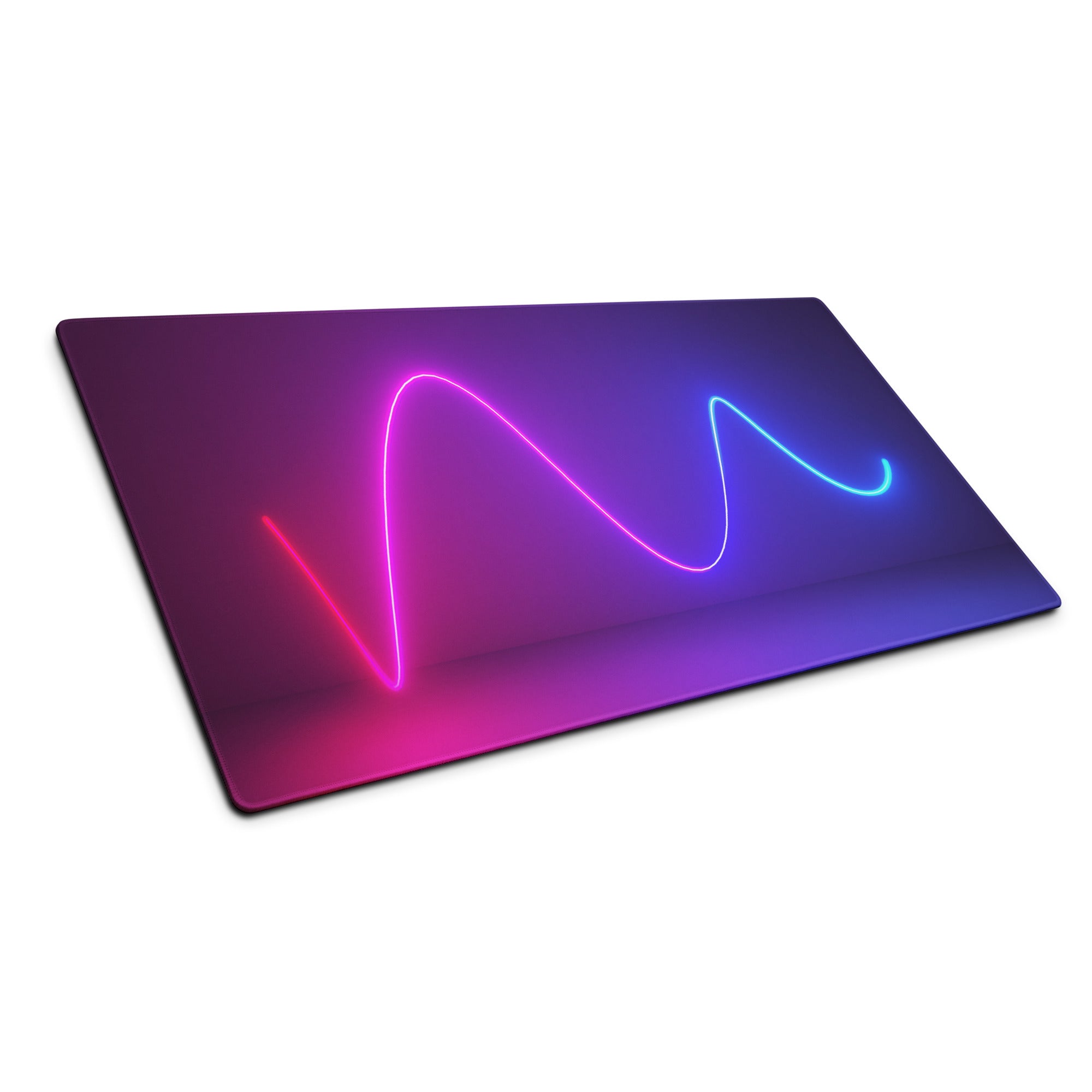 Nebula Neon Gaming Mouse Pad - Gaming Mouse Pad Purple Pink Desk Neon Gradient Mood Neon Cyberpunk RGB Digital Art