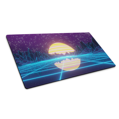 Neon Cosmos Gaming Mouse Pad - Gaming Mouse Pad Purple Blue Neon Desktop Setup Synthwave Cyberpunk Style Immersive Mood