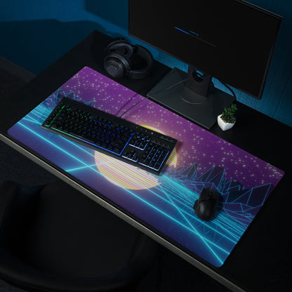 Neon Cosmos Gaming Mouse Pad - Gaming Mouse Pad Purple Blue Neon Desktop Setup Synthwave Cyberpunk Style Immersive Mood