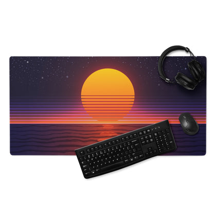 Sunset Starfield Gaming Mouse Pad - Mouse Pad Orange Purple Sunset Desk Neon Mood Vibrant Neon Decor Non Slip
