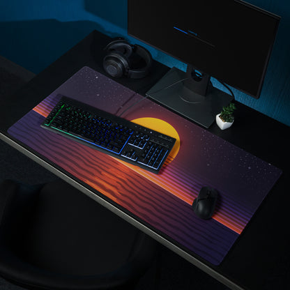 Sunset Starfield Gaming Mouse Pad - Mouse Pad Orange Purple Sunset Desk Neon Mood Vibrant Neon Decor Non Slip