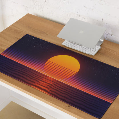 Sunset Starfield Gaming Mouse Pad - Mouse Pad Orange Purple Sunset Desk Neon Mood Vibrant Neon Decor Non Slip
