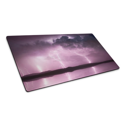 Storm Lightning Gaming Mouse Pad - Gaming Mouse Pad Purple Pink Desk Storm Abstract Moody Futuristic Esports Photography