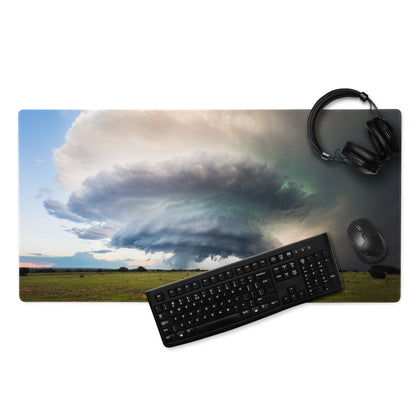 Cinematic Supercell Gaming Mouse Pad - Gaming Mouse Pad Blue Gray Desk Modern Dramatic Sky Mood Landscape Photo