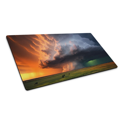 Dusk Supercell Pro Gaming Mouse Pad - Gaming Mouse Pad Orange Blue Sunset Large Desk Pro - Warm Mood, Modern Office, Fabric